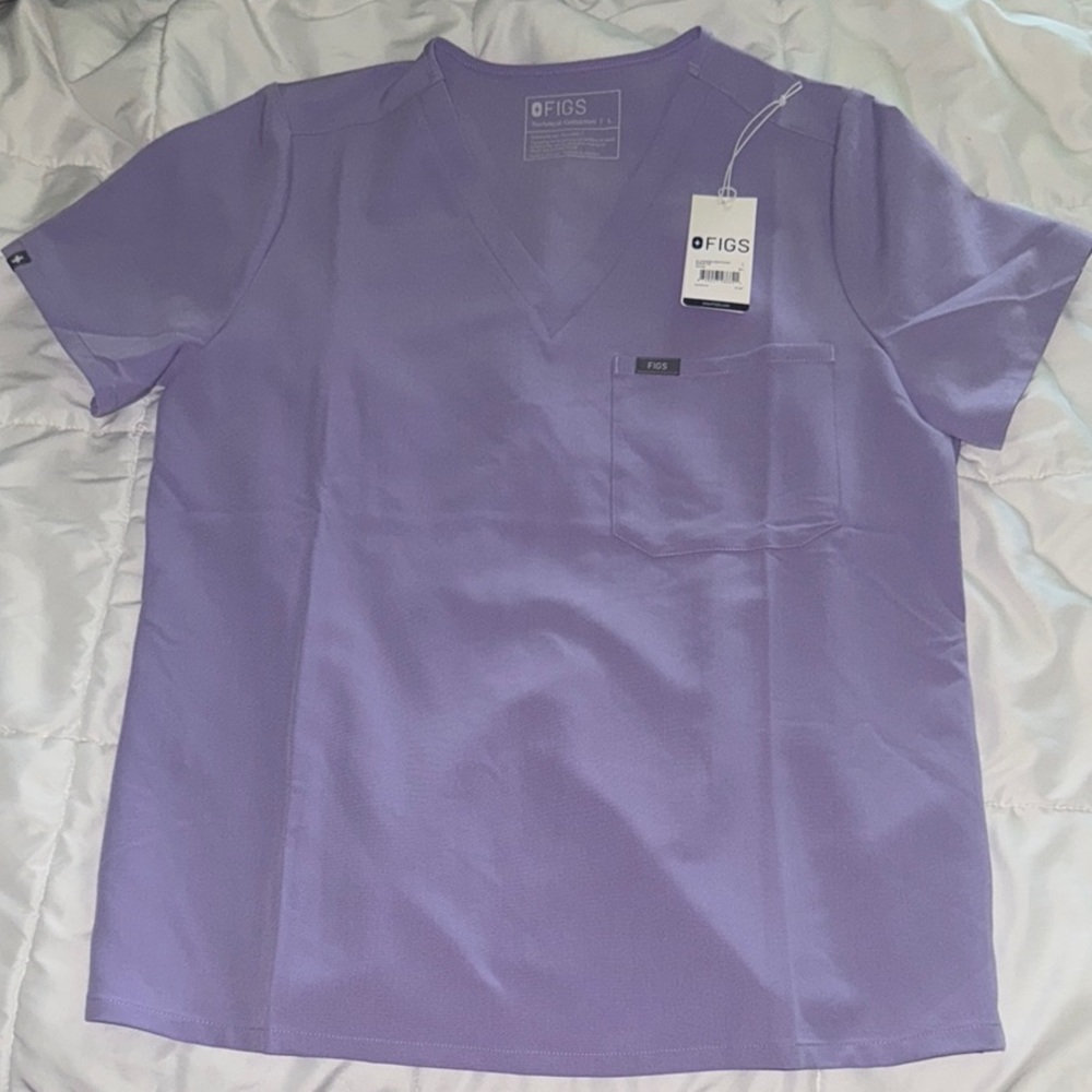 Figs Lavender Dew Catarina Top L